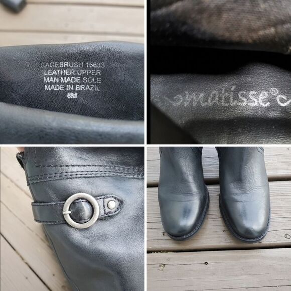 Matisse Sagebrush Black Leather Over The Knee OTK Tall Riding Equestrian Boots 8 - Picture 7 of 8